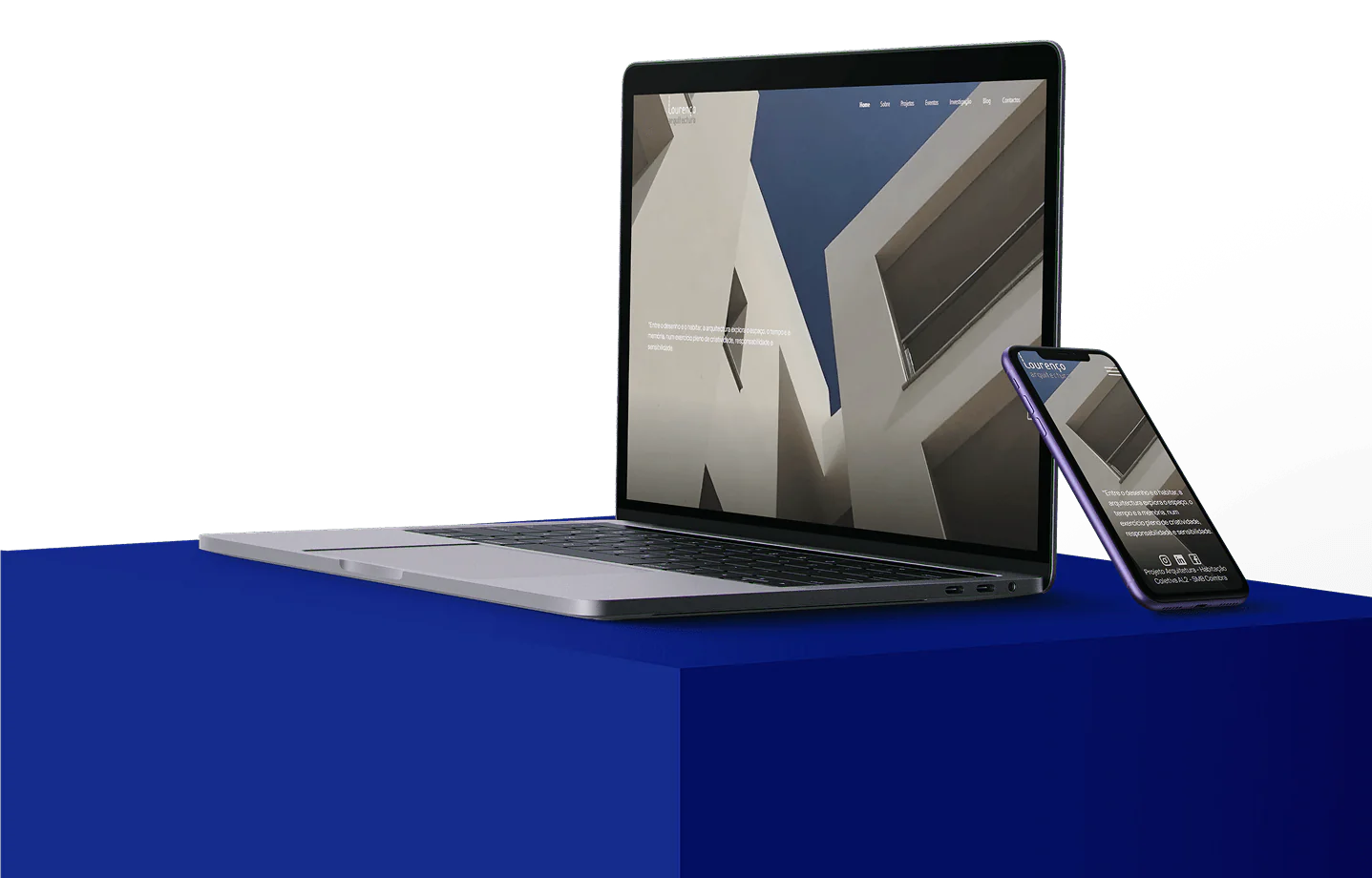 site telhados de xisto visto em telemóvel