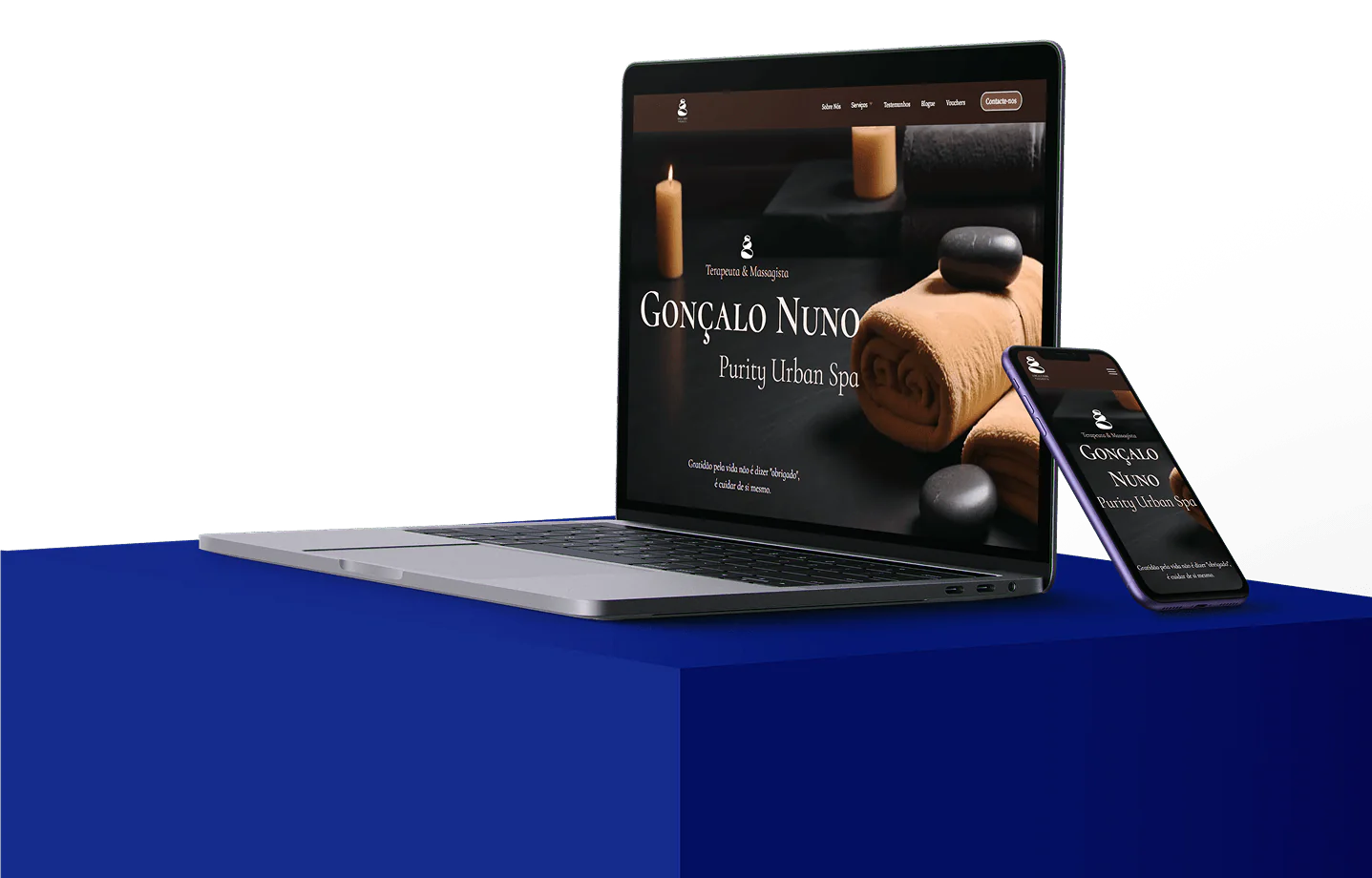 site telhados de xisto visto em telemóvel